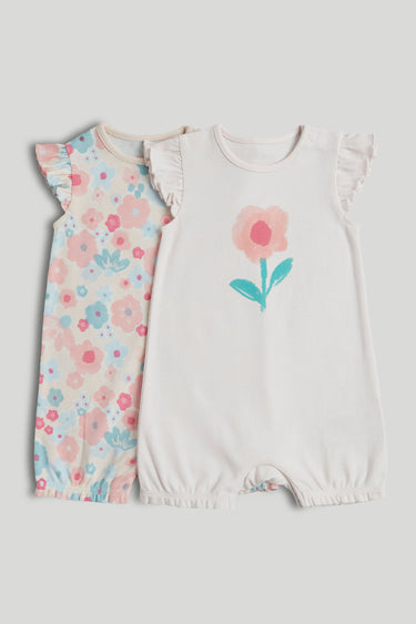 Mothercare 2 Pack Floral Rompers