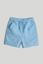 Load image into Gallery viewer, Mothercare Blue Linen Blend Shorts
