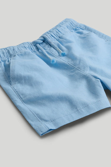 Mothercare Blue Linen Blend Shorts