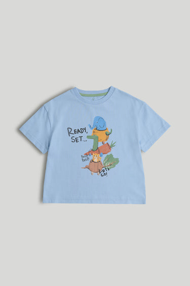 Mothercare Blue Veg Vehicle T-Shirt