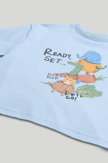 Mothercare Blue Veg Vehicle T-Shirt