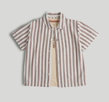 Mothercare Striped Shirt and T-Shirt Set