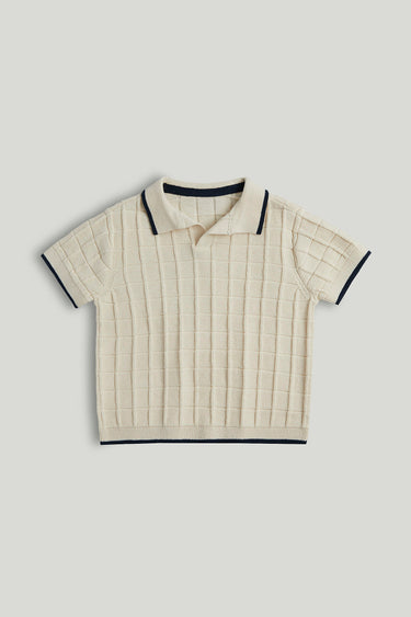 Mothercare Tan Knitted Polo Shirt