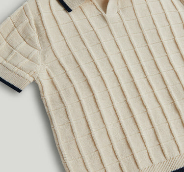 Mothercare Tan Knitted Polo Shirt