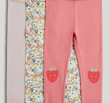 Mothercare 3 Pack Strawberry leggings