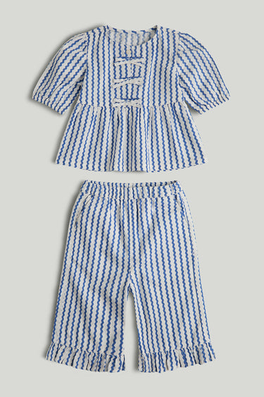 Mothercare Linen-Look Top and Trousers Outfit