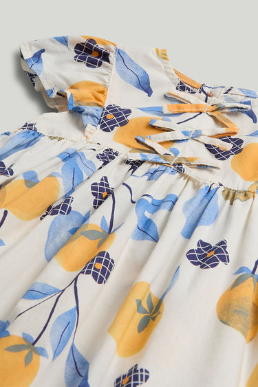 Mothercare White Oranges Cotton Dress