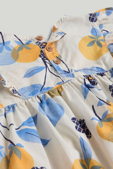 Mothercare White Oranges Cotton Dress