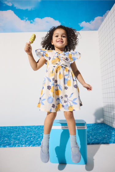 Mothercare White Oranges Cotton Dress