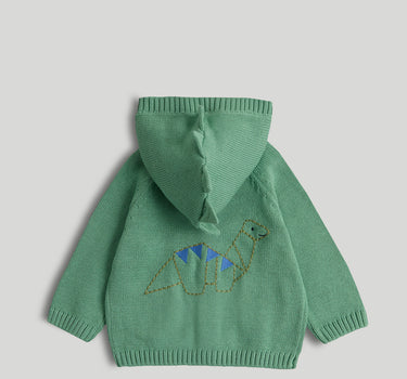 Mothercare Green Dinosaur Hooded Cardigan