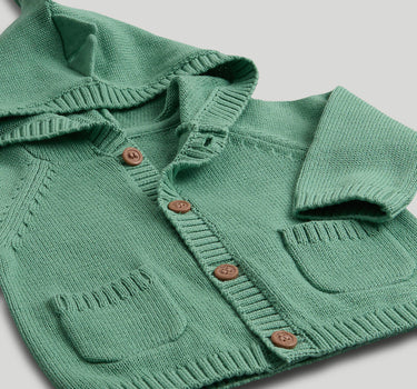 Mothercare Green Dinosaur Hooded Cardigan