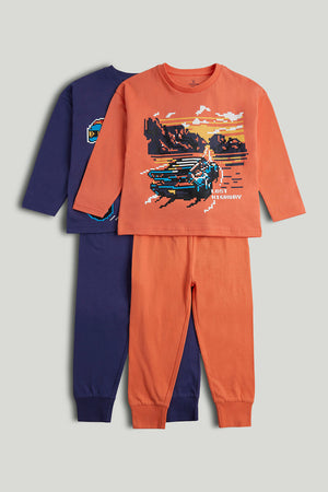 Mothercare 2 Pack Racer Pyjamas