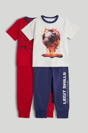Mothercare 2 Pack Football Pyjamas