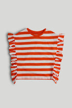 Load image into Gallery viewer, Mothercare Orange Striped T-Shirt
