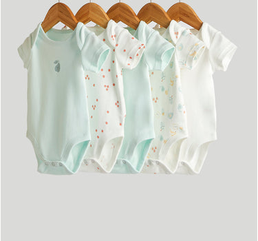 Mothercare 5 Pack Breakfast Friends Short-Sleeved Bodysuits