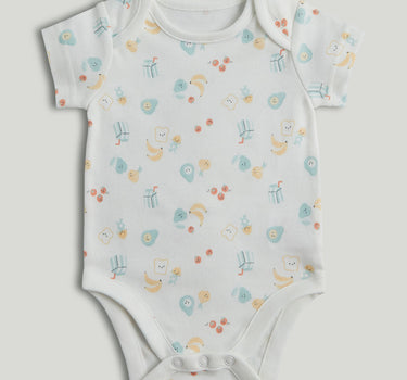 Mothercare 5 Pack Breakfast Friends Short-Sleeved Bodysuits
