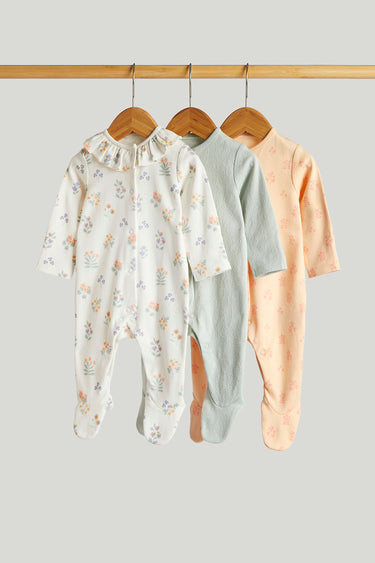 Mothercare 3 Pack Floral All-in-Ones