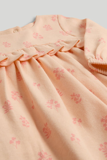 Mothercare Peach Floral Romper Dress