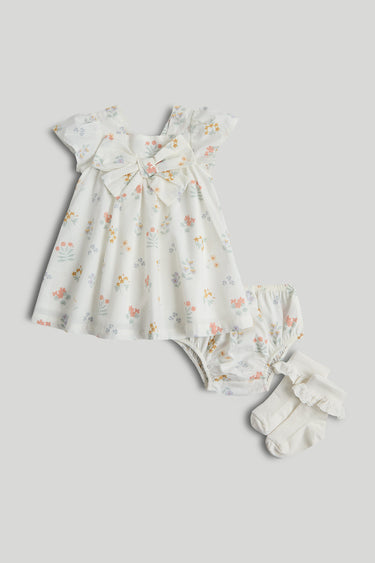 Mothercare Floral Dress, Knickers and Socks Outfit