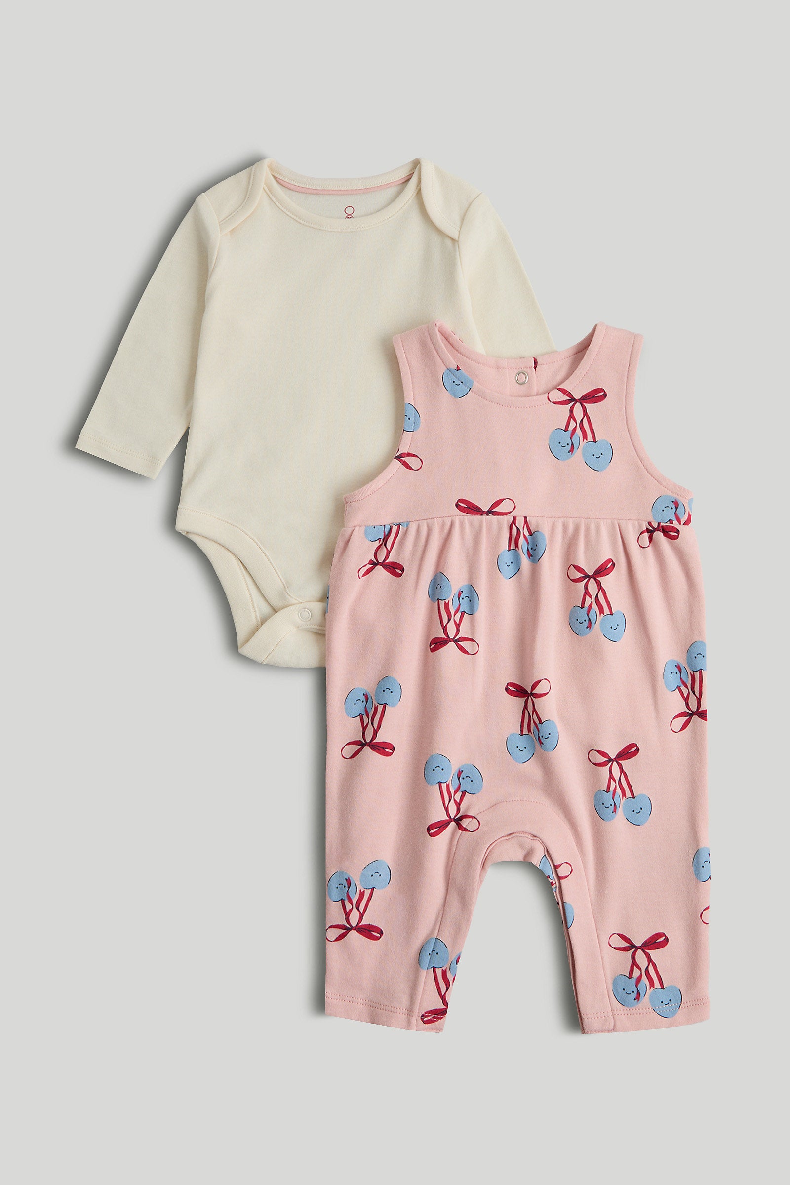 Mothercare Pink Dungarees and Bodysuit Outfit