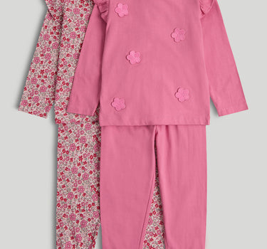 Mothercare 2 Pack Pink Flower Pyjamas