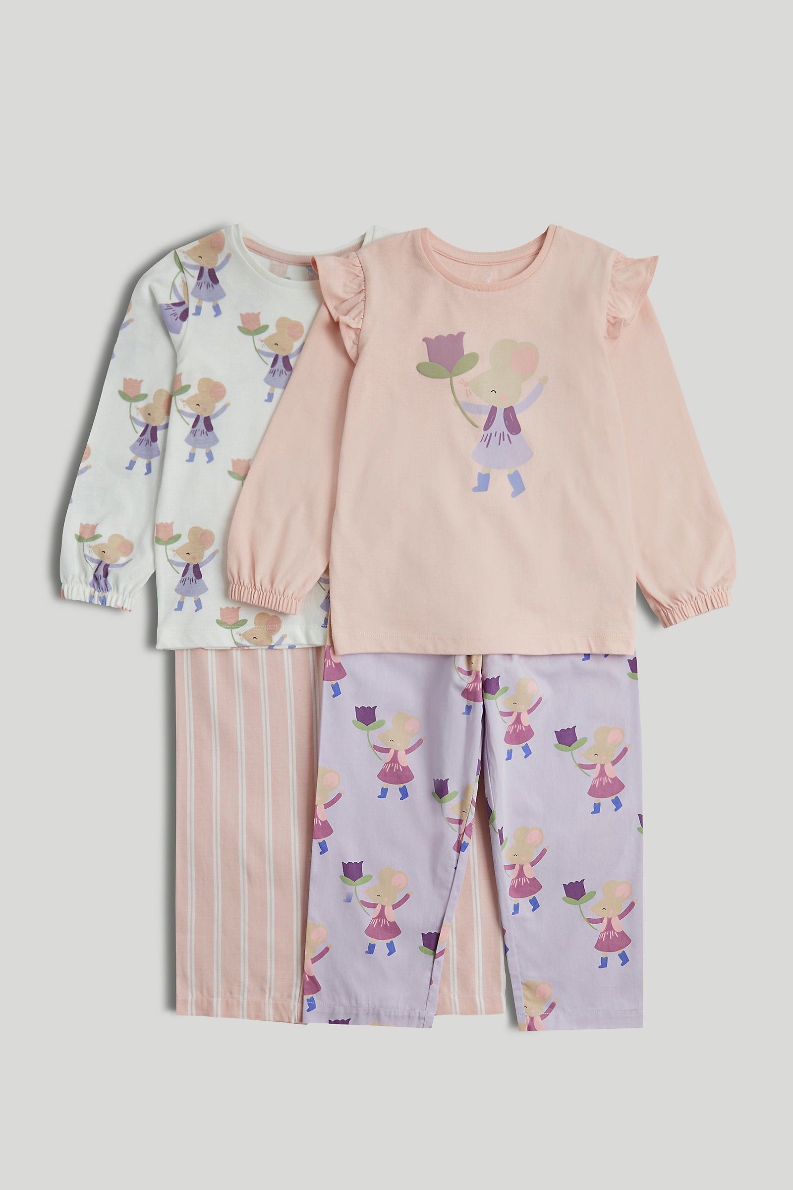 Mothercare 2 Pack Mouse Pyjamas