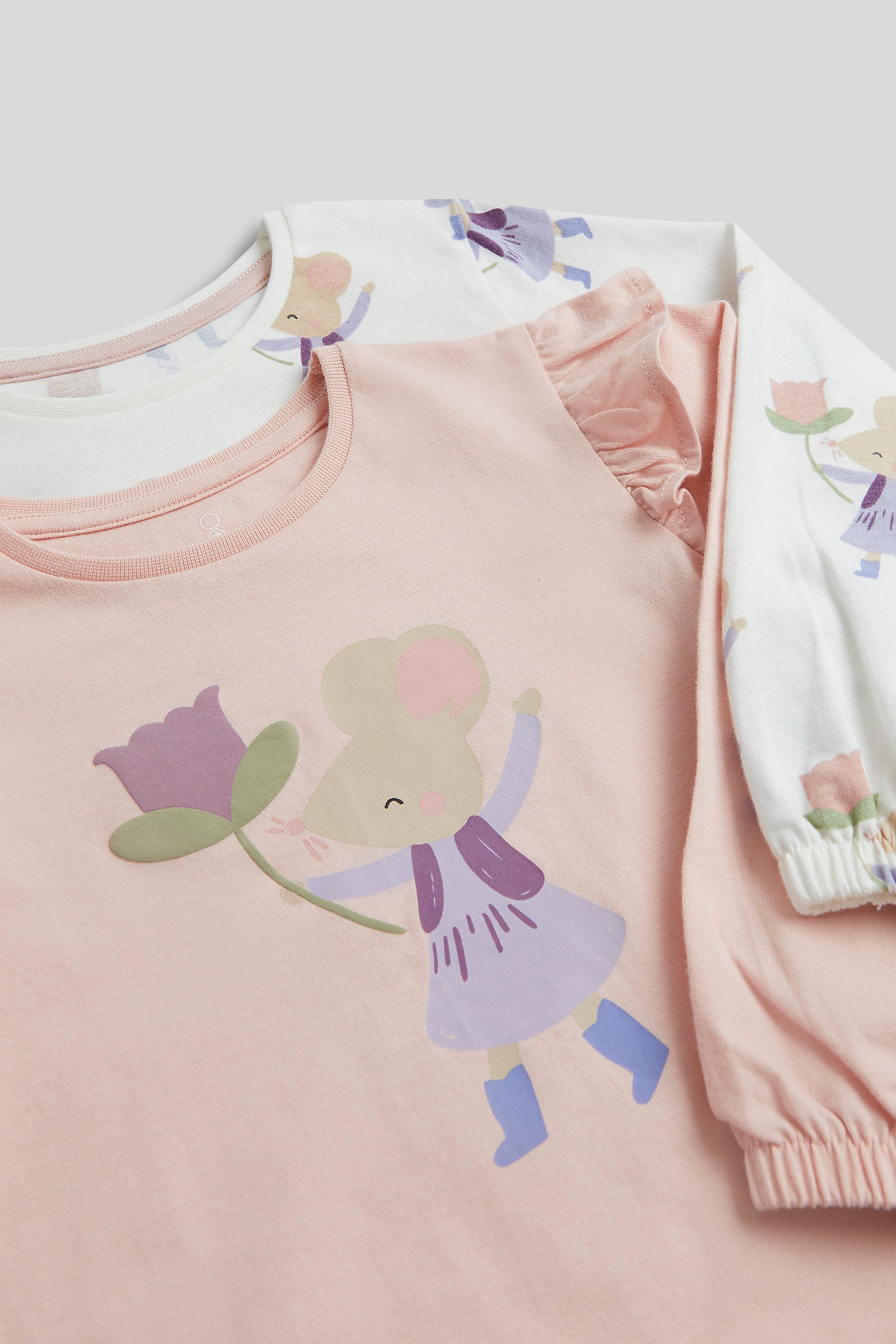 Mothercare 2 Pack Mouse Pyjamas