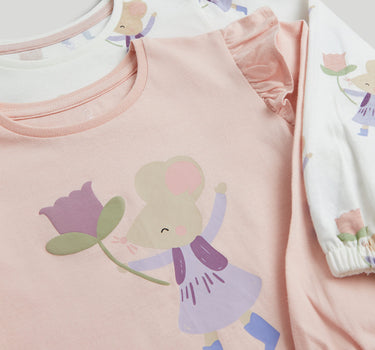 Mothercare 2 Pack Mouse Pyjamas