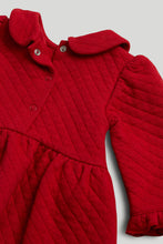 Load image into Gallery viewer, Mothercare Red Quilted Dress and Tights Outfit
