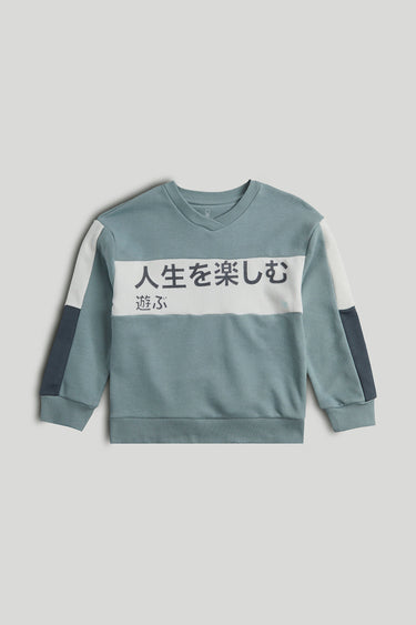 Mothercare Green Panel Sweatshirt