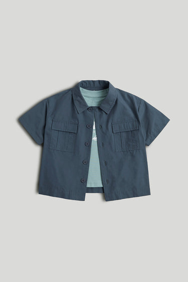 Mothercare Navy Ripstop Shirt and T-Shirt Set
