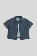 Load image into Gallery viewer, Mothercare Navy Ripstop Shirt and T-Shirt Set
