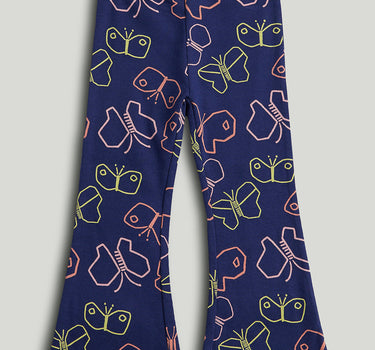 Mothercare Navy Butterfly Flared Leggings