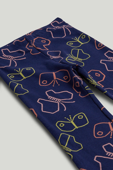 Mothercare Navy Butterfly Flared Leggings
