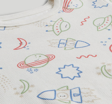 Mothercare 2 Pack Space Ribbed Pyjamas