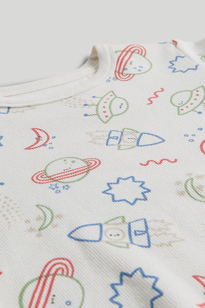 Mothercare 2 Pack Space Ribbed Pyjamas