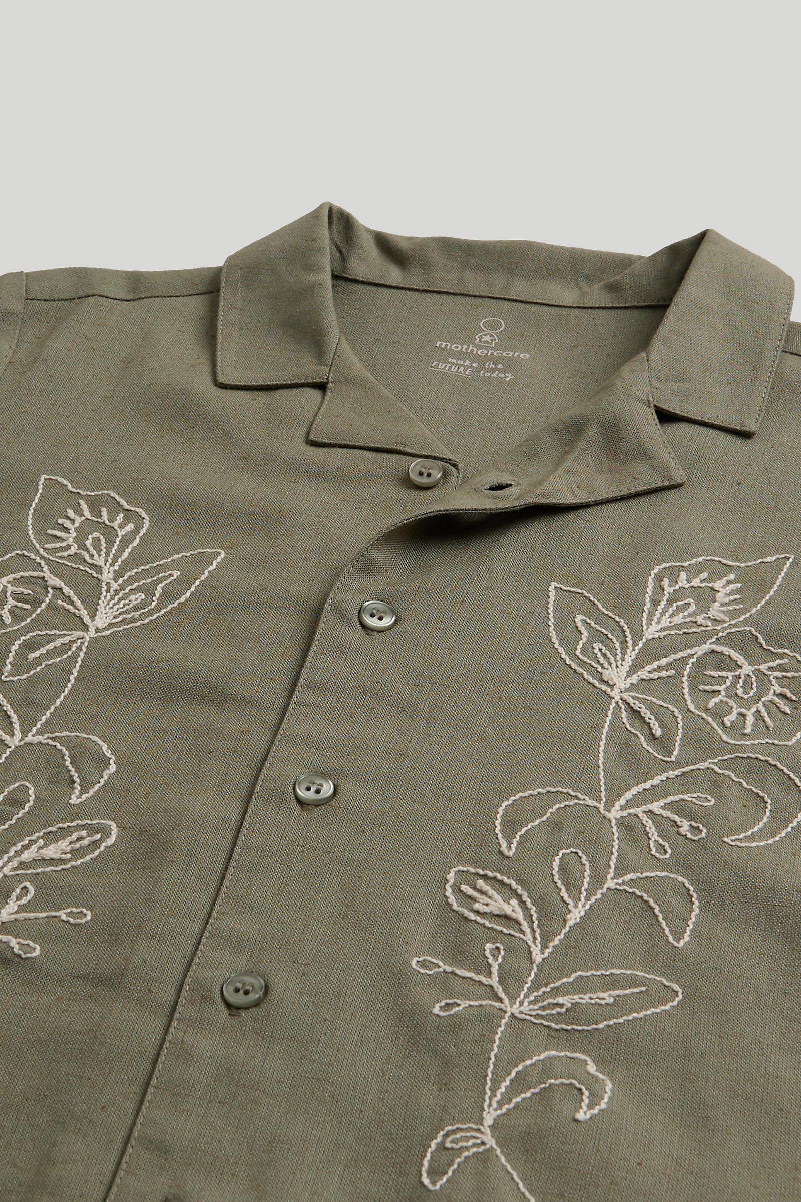 Mothercare Linen Blend Shirt and Shorts Outfit