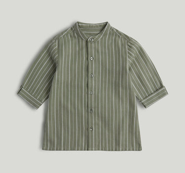 Mothercare Green Striped Grandad Shirt