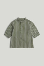 Load image into Gallery viewer, Mothercare Green Striped Grandad Shirt
