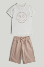 Load image into Gallery viewer, Mothercare Smile T-Shirt and Shorts Outfit
