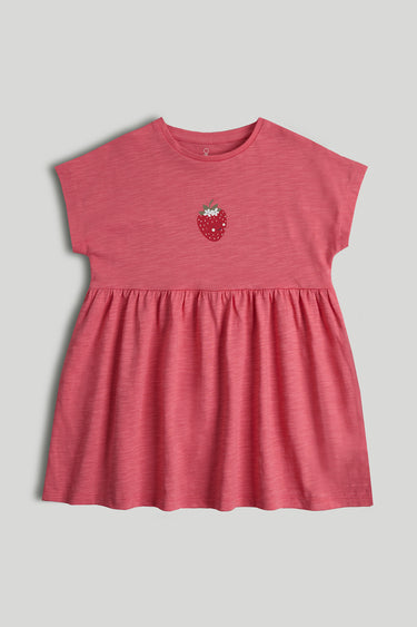 Mothercare Pink Strawberry Jersey Dress