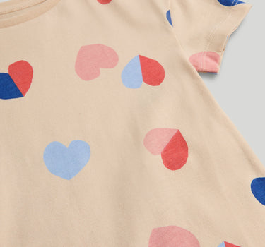 Mothercare Peach Hearts Jersey Dress