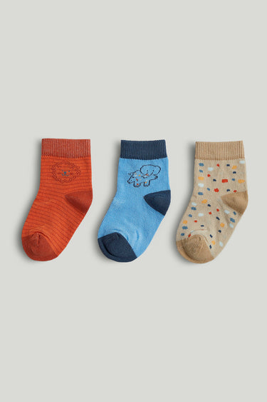 Mothercare 3 Pack Safari Baby Socks