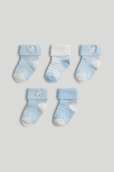 Mothercare 5 Pack Blue Baby Socks