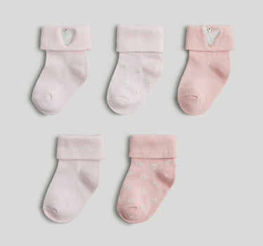 Mothercare 5 Pack Pink Baby Socks