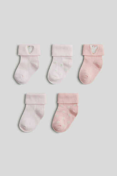 Mothercare 5 Pack Pink Baby Socks