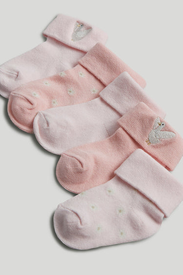 Mothercare 5 Pack Pink Baby Socks