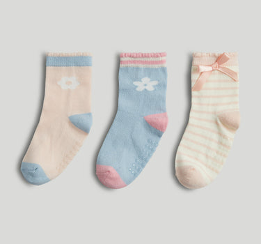 Mothercare 3 Pack Flower Slip-Resist Socks