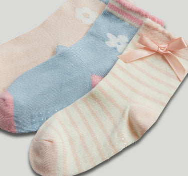 Mothercare 3 Pack Flower Slip-Resist Socks