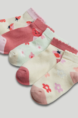Mothercare 5 Pack Strawberry Trainer Socks